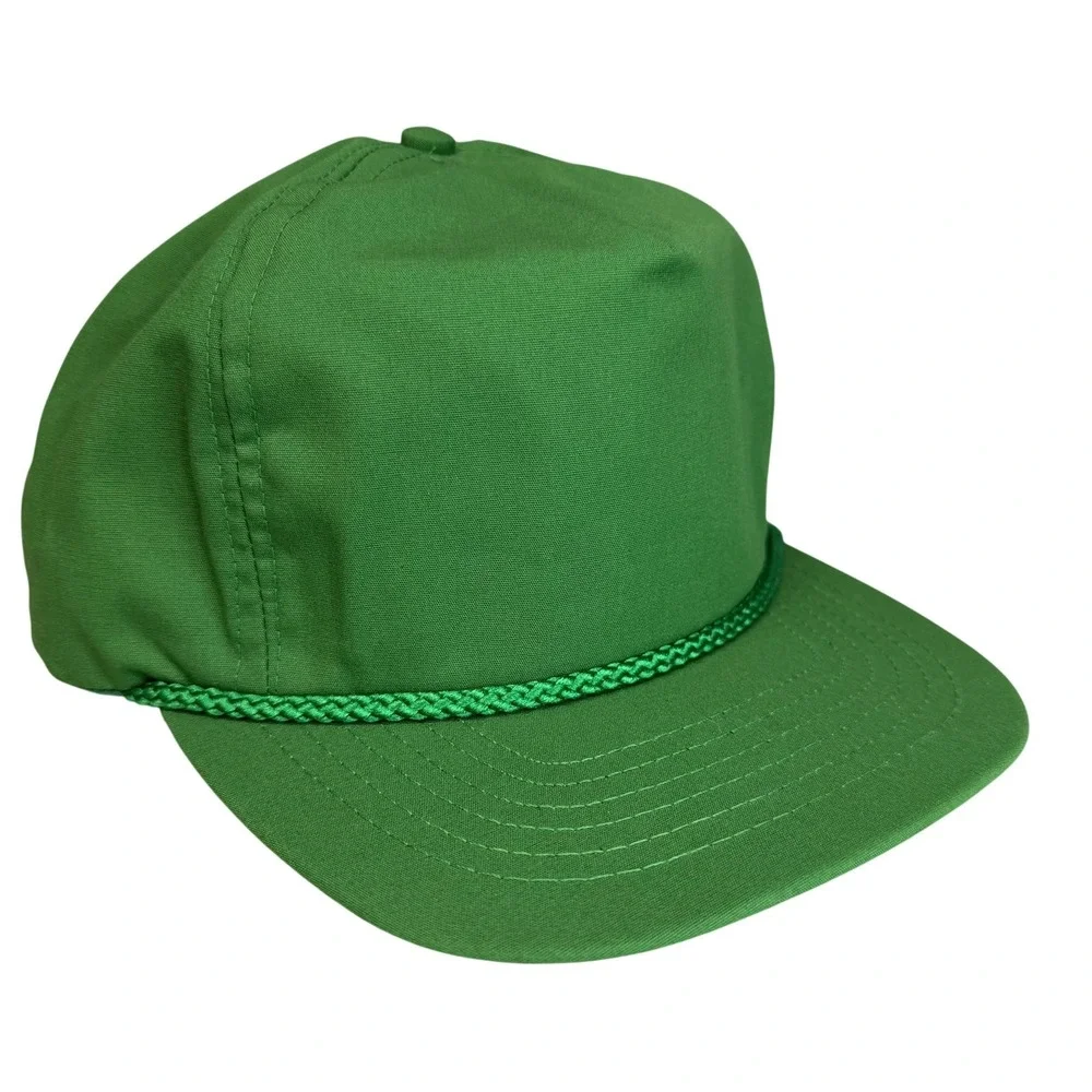 Embroider America Hat Cap Snap Back Mens One Size Green Rope Blank Made USA